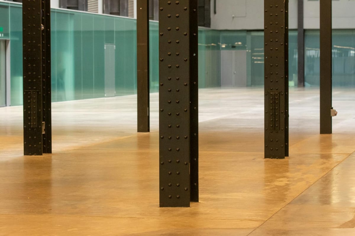 Illustrative example of a finished industrial epoxy floor in a commercial space
