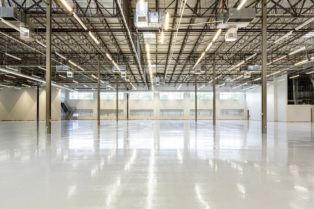 Illustrative example of a flake epoxy garage floor coating